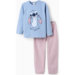 Zippy Lilo & Stitch Παιδική Πιτζάμα Βελουτέ Χειμωνιάτικη Γαλάζια Ροζ 31074376022