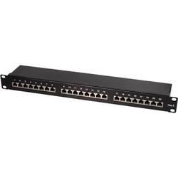 LogiLink NP0055 Ethernet Patch Panel Rack 1U 19" 14 Θυρών Cat.6 Shielded STP
