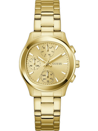 Guess Birdie Γυναικείο Ρολόι με Χρυσό Μεταλλικό Μπρασελέ GW1031L2