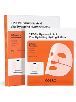 Cosrx 5 PDRN Hyaluronic Acid Vital Hydrating Sheet Μάσκα Προσώπου για Ενυδάτωση με Υαλουρονικό 3x34gr