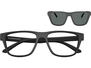 Arnette AN4376 27581W Ανδρικός Σκελετός Γυαλιών Οράσεως με Clip-On Κοκάλινος Μαύρος