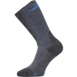 Lasting Merino Ανδρικές Κάλτσες Ψηλές με Σχέδια Ανθρακί WSM-504