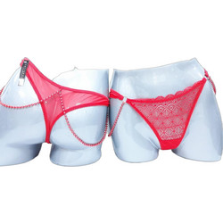 Cottonhill Γυναικείο Sexy String με Δαντέλα Κόκκινο CONSX6-2