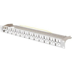 Lanberg PPKS-1248-S Patch Panel Keystone Rack 1U 19" 48 Θυρών Shielded FTP