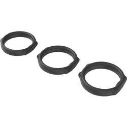 Cat Ears Silicone Cock Ring Set Black