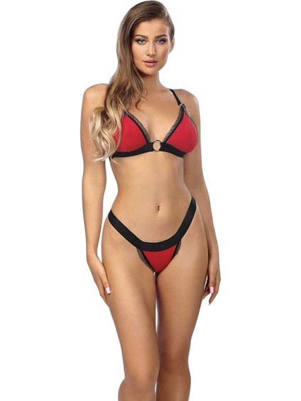 Anais Christine Σετ Sexy Εσώρουχα Κόκκινα 54618