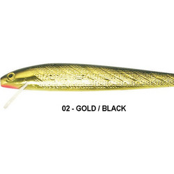 Rebel Jointed Minnow J10 Τεχνητό Δόλωμα Ψαράκι 8.8cm 7.5gr 02 Gold Black