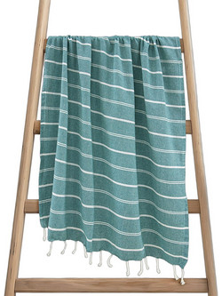 Lino Home Veliu Πετσέτα Παρεό Θαλάσσης Πετρόλ 90x180cm 2200001267