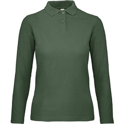 B&C Collection Γυναικεία Μπλούζα Polo Μακρυμάνικη Χακί PWI13