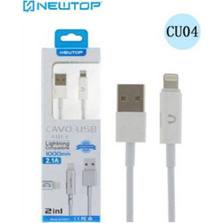 Newtop CU10 Braided USB-A to Lightning Cable 1m White
