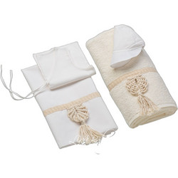 Lina Baby Σετ Βαπτιστικά Λαδόπανα για Αγόρι Macrame Μπεζ 6τμχ 1513