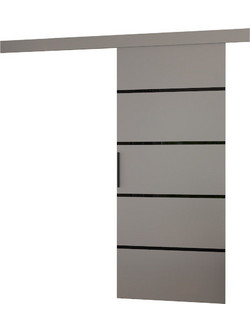 PoliHome Mulan Πόρτα Εσωτερική Συρόμενη Laminate Γκρι 86x205cm 162757869