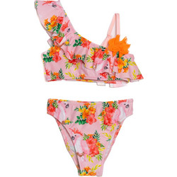 Tortue Parrots Παιδικό Μαγιό Bikini Set για Κορίτσι Ροζ Κοραλί S5-219-404