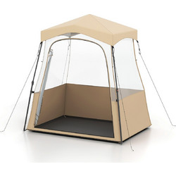 Costway Τέντα Παραλίας Μπεζ 183x135x175cm NP12775SA