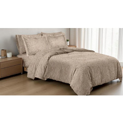 Linea Home Σετ Σεντόνια Υπέρδιπλα 220x260 261 Μόκα