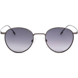 Safilo LINEA/T 09/S V81 Ανδρικά Γυαλιά Ηλίου Οβάλ Μεταλλικά Ασημί με Μαύρο Φακό