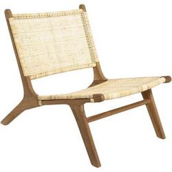 Aria Trade Πολυθρόνα Rattan Μπεζ AT16665