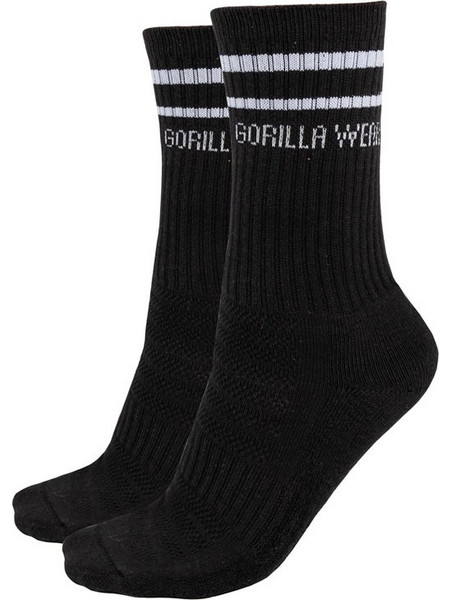Gorilla Wear Βαμβακερές Ανδρικές Κάλτσες Ψηλές με Σχέδια Μαύρες 2Pack 99206900