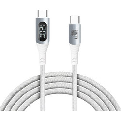 Lime LBLCC01 Braided LED USB-C to USB-C 120W 1.2m White