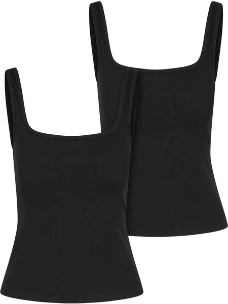 Urban Classics Γυναικείο Καλοκαιρινό Top Ριπ Μαύρο 2Pack TB7513A-03169