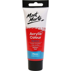 Mont Marte 10 Brilliant Red Ακρυλικό Χρώμα Ζωγραφικής 75ml