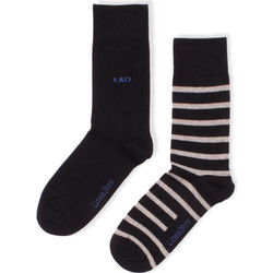 Linea D'Oro Bamboo Ανδρικές Κάλτσες Ψηλές Navy Μπλε 3Pack K502-1