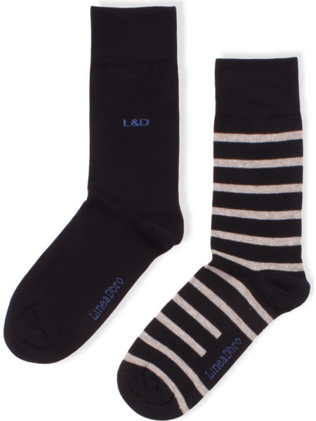 Linea D'Oro Bamboo Ανδρικές Κάλτσες Ψηλές Navy Μπλε 3Pack K502-1