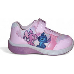 Antrin Lilo & Stitch Παιδικά Sneakers με Φωτάκια Ροζ D14638