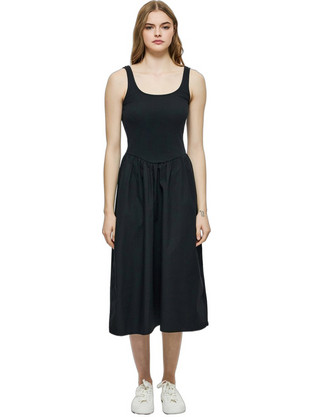 Dirty Laundry Midi Καλοκαιρινό Καθημερινό Φόρεμα Μαύρο DLWD000084