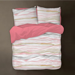 Isadore Lorraine Σετ Σεντόνια Υπέρδιπλα Βαμβακερά 240x260 Water Pink