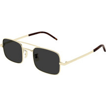 Saint Laurent SL331 004 Ανδρικά Γυαλιά Ηλίου Τετράγωνα Μεταλλικά Χρυσά με Μαύρο Φακό