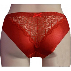 Papatya Γυναικείο Sexy Slip με Δαντέλα Κόκκινο 4021