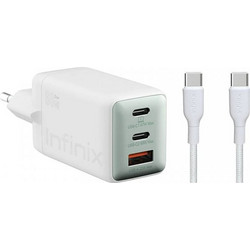 Infinix XC07868EU Φορτιστής με Καλώδιο USB-C με Θύρα USB-A & 2 Θύρες USB-C 68W Power Delivery