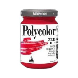 Maimeri Polycolor 220 Brilliant Red Ακρυλικό Χρώμα Ζωγραφικής 140ml