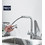 Naron NR1088 Chrome Μπαταρία Κουζίνας Πάγκου Τριπλής Παροχής Ανάμεικτη με Ντουζ Inox