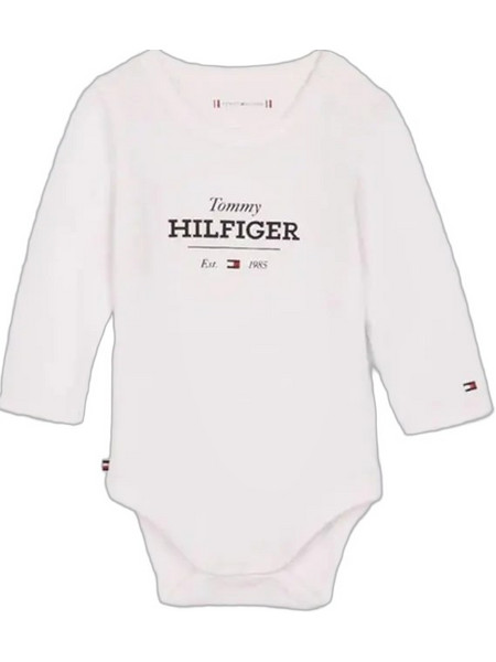 Tommy Hilfiger Φορμάκι Μακρυμάνικo Λευκό KN0KN02369-YBR