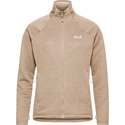 Jack Wolfskin Γυναικεία Ζακέτα Φούτερ Κοντή με Φερμουάρ Μπεζ A65953-A0083