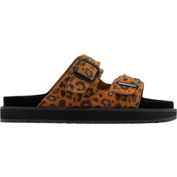 D.Franklin Γυναικεία Σανδάλια Suede Καφέ DFSH405002