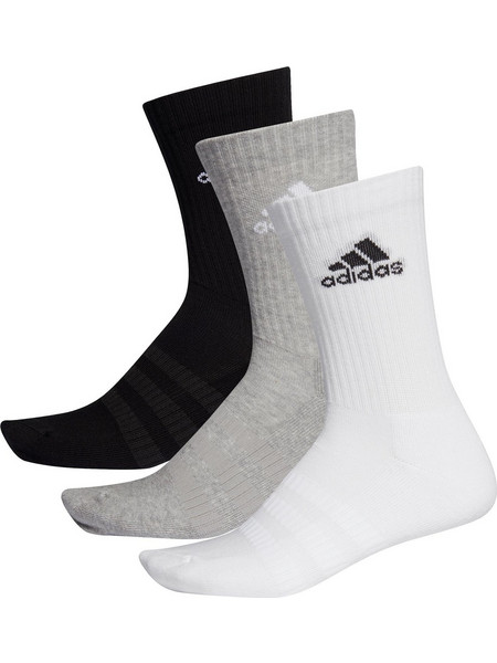 Adidas Ανδρικές Κάλτσες Ψηλές Μαύρες Λευκές Γκρι 3Pack DZ9355