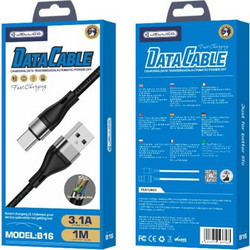 Jellico B16 Braided USB-A to USB-C 1m Black