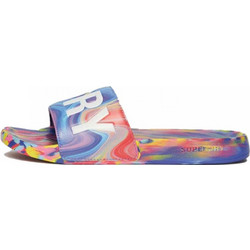 Superdry Marbel Γυναικείες Παντόφλες Καλοκαιρινές Αντιολισθητικές Κολυμβητηρίου Μωβ WF310218A-2JQ
