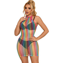 Subblime Sexy Φόρεμα Διχτυωτό Πολύχρωμο D-241383