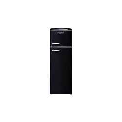 Frigelux RFDP246RND Retro Δίπορτο Ψυγείο 246lt Υ166.5xΠ55xΒ57.5cm Μαύρο