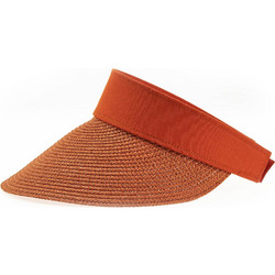 Verde Γυναικείο Καπέλο Visor Ψάθινο Πορτοκαλί 05-0750