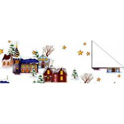 Ursus Winter Wonderland Little Village Χαρτόνι Κολάζ Λευκό 50x70cm 12882204