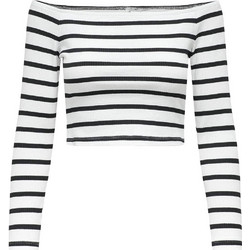 Only Γυναικείο Χειμερινό Crop Top Λευκό 15339775
