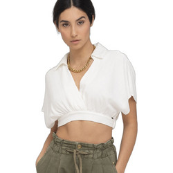 Staff Emily Γυναικείο Καλοκαιρινό Crop Κρουαζέ Top Λευκό 63-021.047-Ν0010