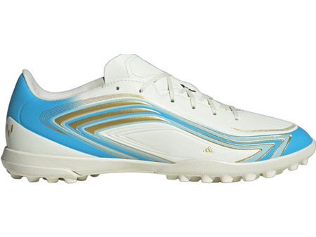 Adidas F50 Messi Club TF KK1377 Ποδοσφαιρικά Παπούτσια με Σχάρα Γαλάζια Μπεζ