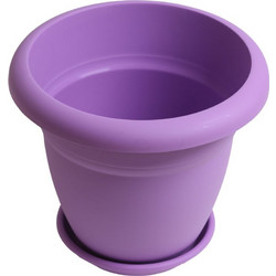 Micplast No84 Γλάστρα Εξωτερικού Χώρου Στρογγυλή Πλαστική Μωβ 39x32cm