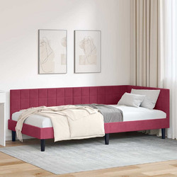 vidaXL Κρεβάτι Μονό Υφασμάτινο με Τάβλες 90x200cm 42016432
